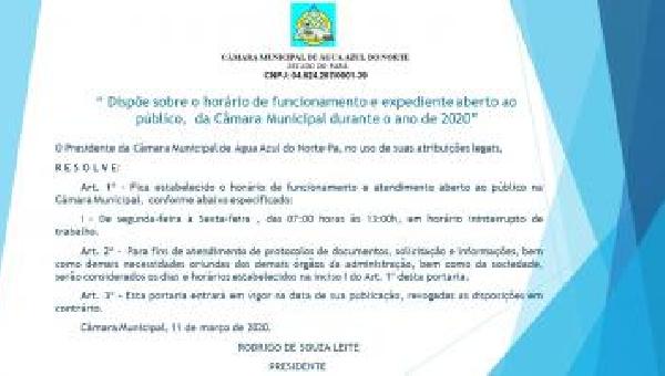 Portaria Nº 017/2020