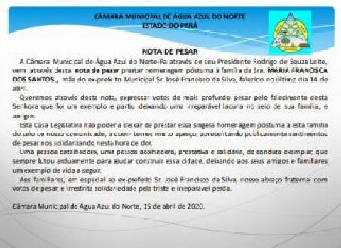 Nota De Pesar Nota De Pesar