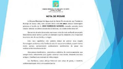 Nota De Pesar Nota De Pesar